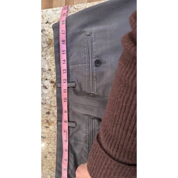Lands End Mens Tailored Fit Chino Pants Gray 100% Cotton Trousers Size 37 448189 - Picture 9 of 11